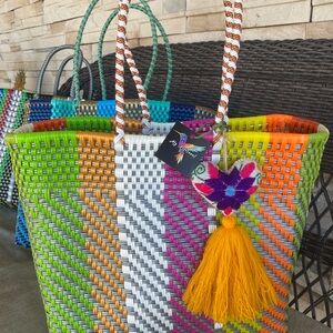 Colorful Woven Tote Bag